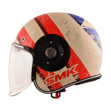 SMK RETRO JET MOTORCYCLE OPEN FACE HELMET