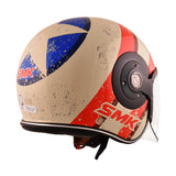 SMK RETRO JET MOTORCYCLE OPEN FACE HELMET