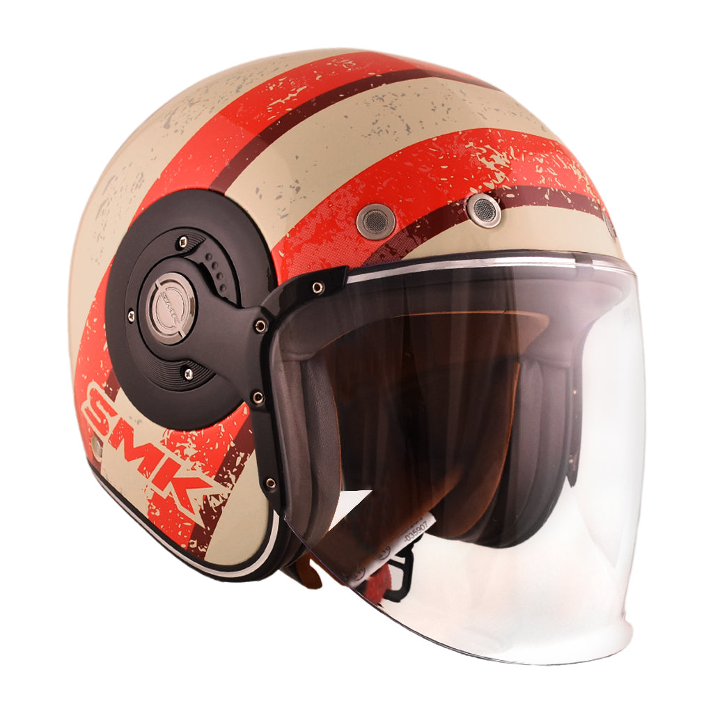 SMK RETRO JET MOTORCYCLE OPEN FACE HELMET