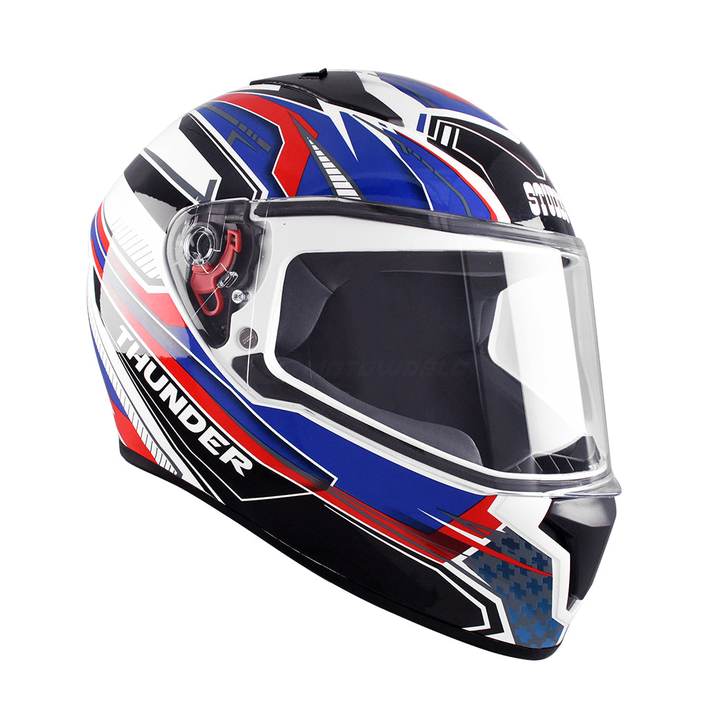 STUDDS THUNDER MOTORCYCLE FULL FACE HELMET (w/ FREE EXTRA VISOR)