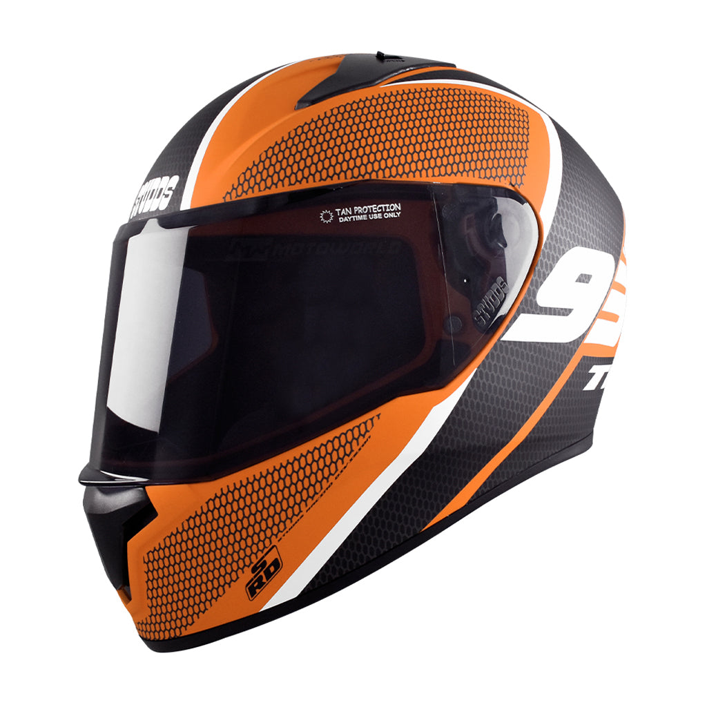 STUDDS THUNDER MOTORCYCLE FULL FACE HELMET (w/ FREE EXTRA VISOR)