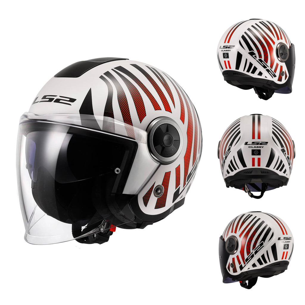 LS2 OF620 CLASSY GRAPHICS OPEN FACE HELMET