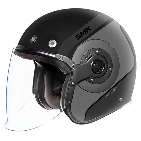 SMK RETRO JET MOTORCYCLE OPEN FACE HELMET