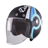 SMK RETRO JET MOTORCYCLE OPEN FACE HELMET